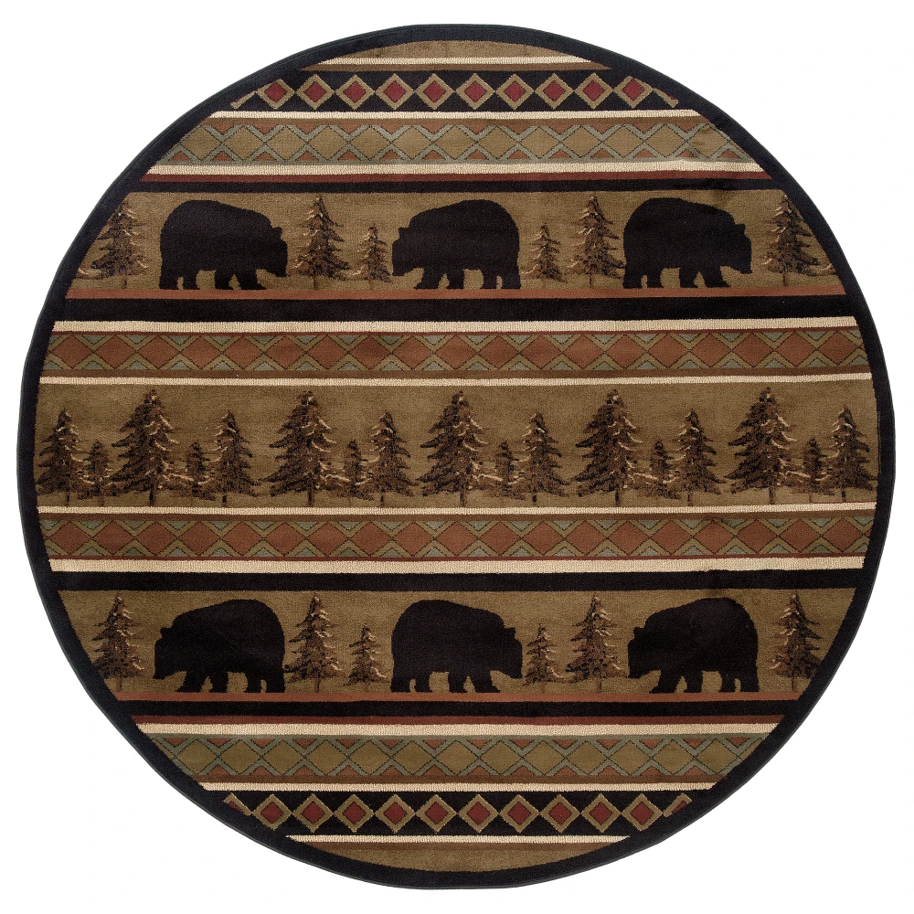 Hudson 1066A Black/ Beige Indoor Area Rug - 7'8