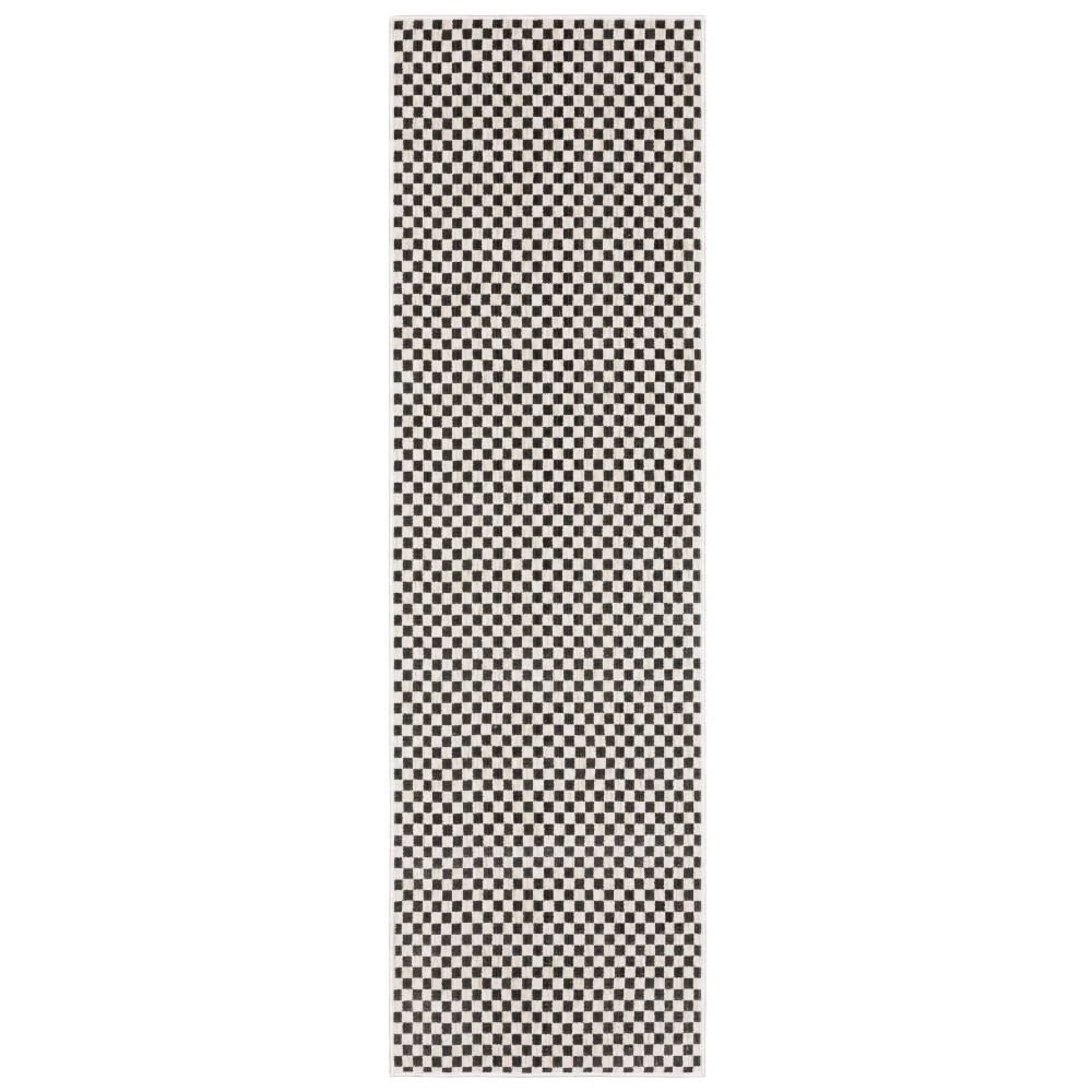 Hunter HNT02 Black/ Ivory Indoor Area Rug - 2'3