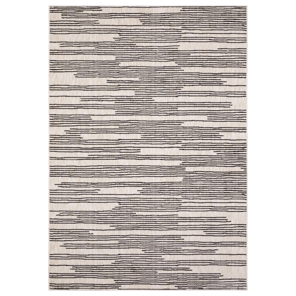 Hunter HNT04 Black/ Beige Indoor Area Rug - 7'10
