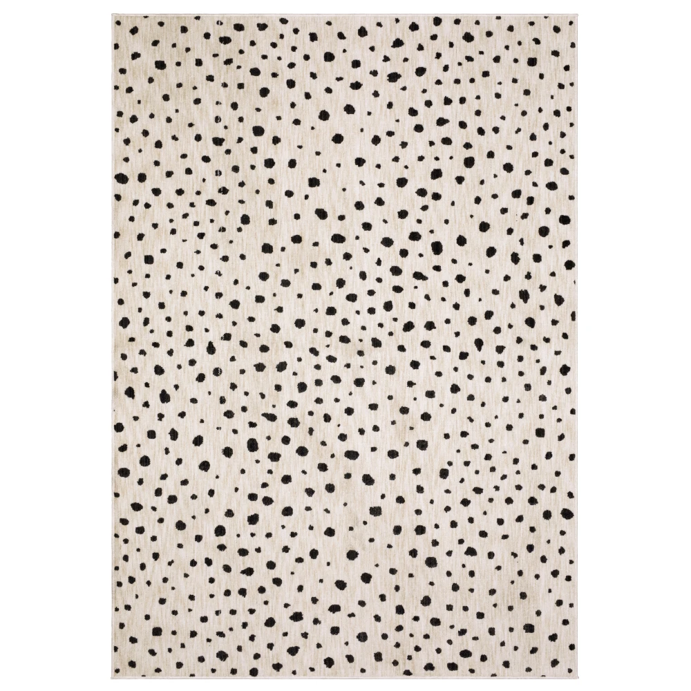 Hunter HNT09 Beige/ Black Indoor Area Rug - 6'7