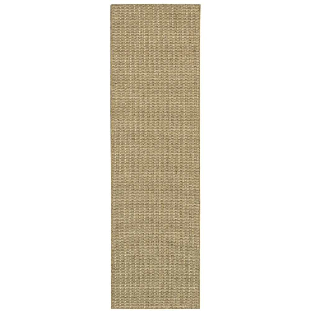 Karavia 2067X Light Brown Indoor/Outdoor Area Rug - 2'3