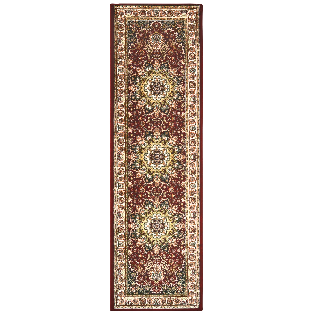 Kashan 119N1 Red/ Ivory Indoor Area Rug - 2'3