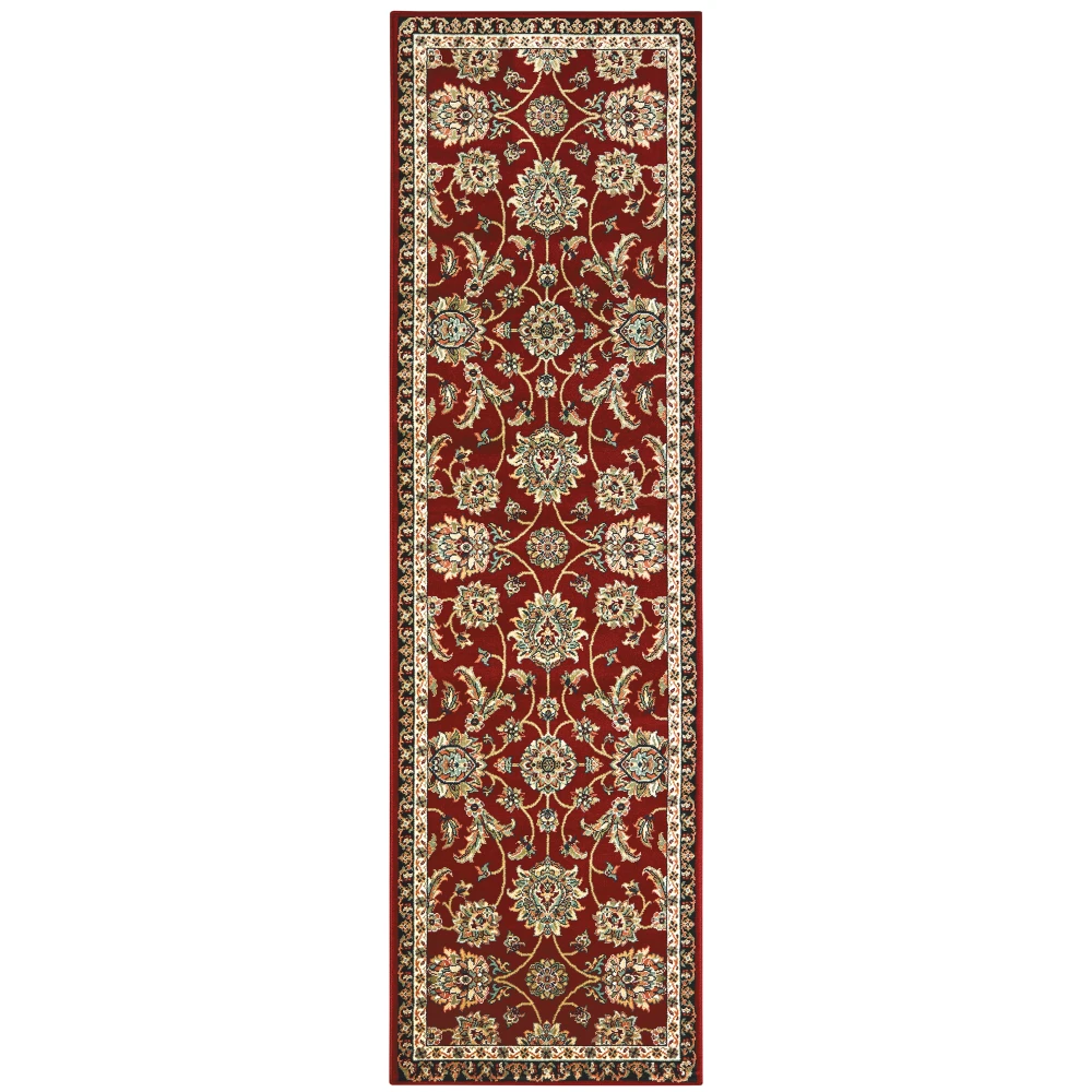 Kashan 370RI Red/ Multi Indoor Area Rug - 2'3