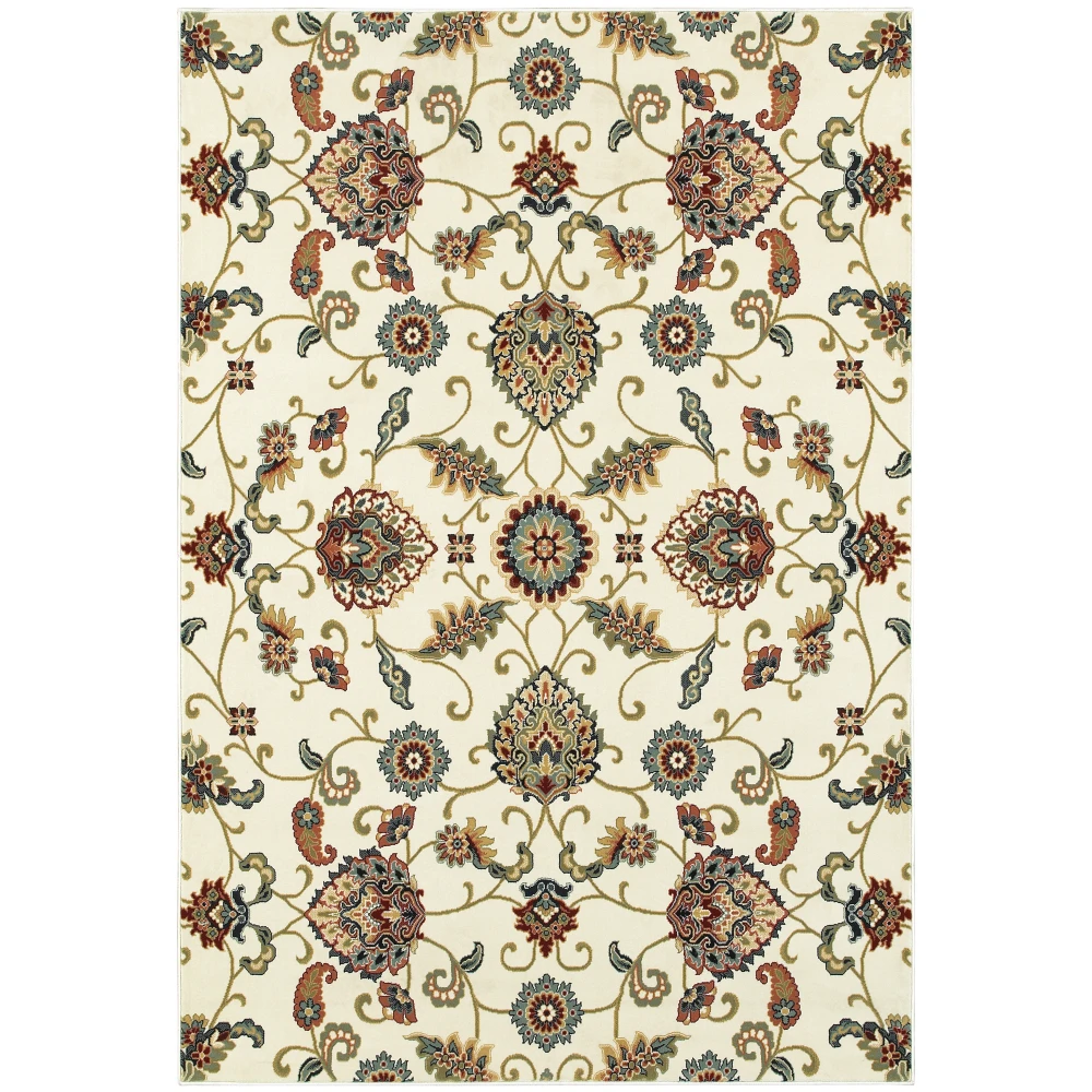 Kashan 9946W Ivory/ Multi Indoor Area Rug - 9'10