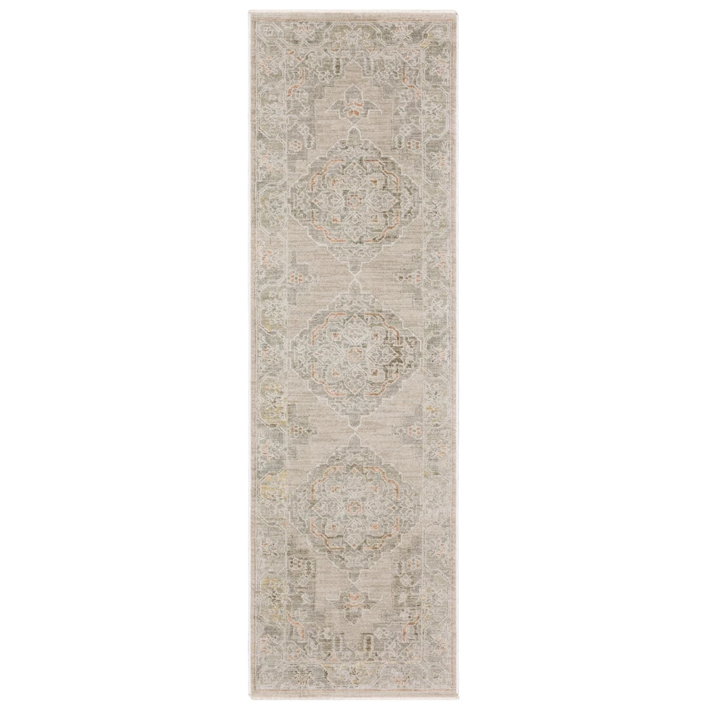 Keaton KEA02 Beige/ Multi Indoor Area Rug - 2'3