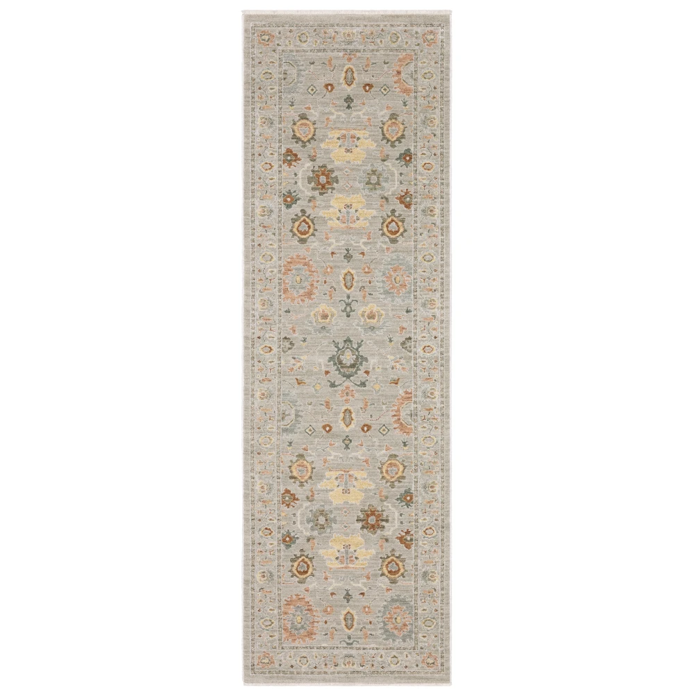 Keaton KEA03 Grey/ Multi Indoor Area Rug - 2'3