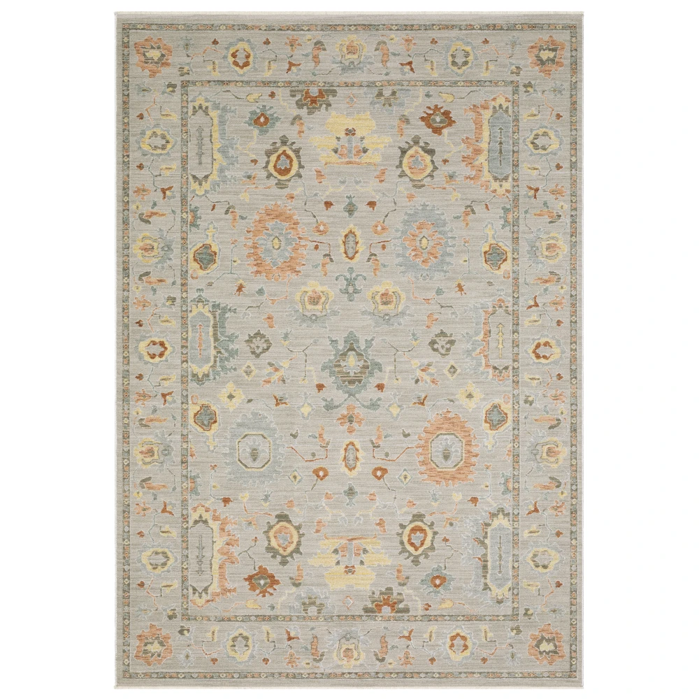 Keaton KEA03 Grey/ Multi Indoor Area Rug - 7'10