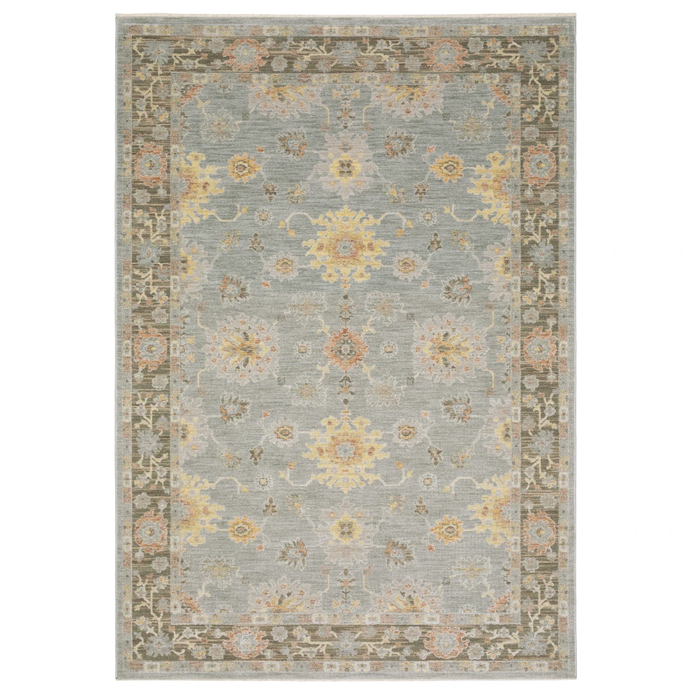 Keaton KEA05 Blue/ Multi Indoor Area Rug - 3'3