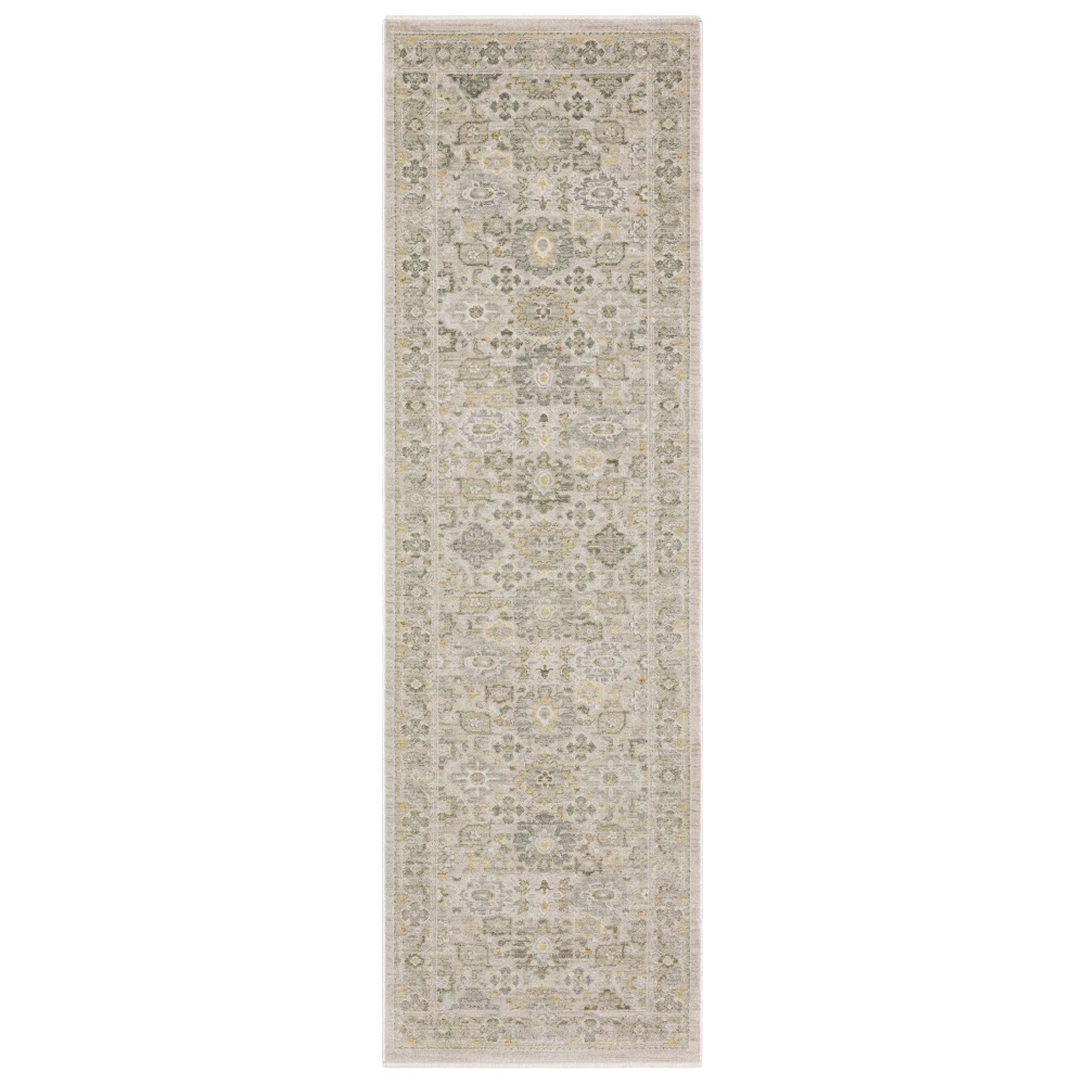 Keaton KEA06 Beige/ Blue Indoor Area Rug - 2'3