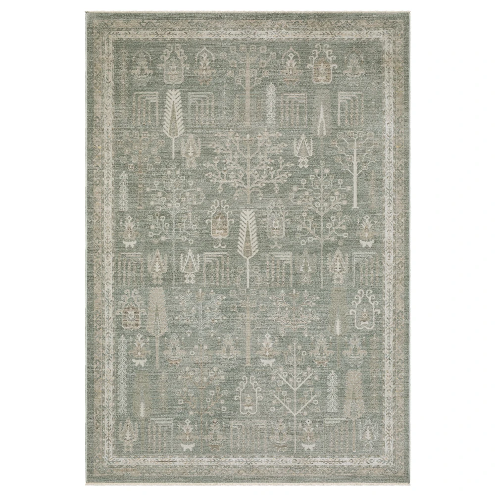 Keaton KEA07 Green/ Beige Indoor Area Rug - 3'3