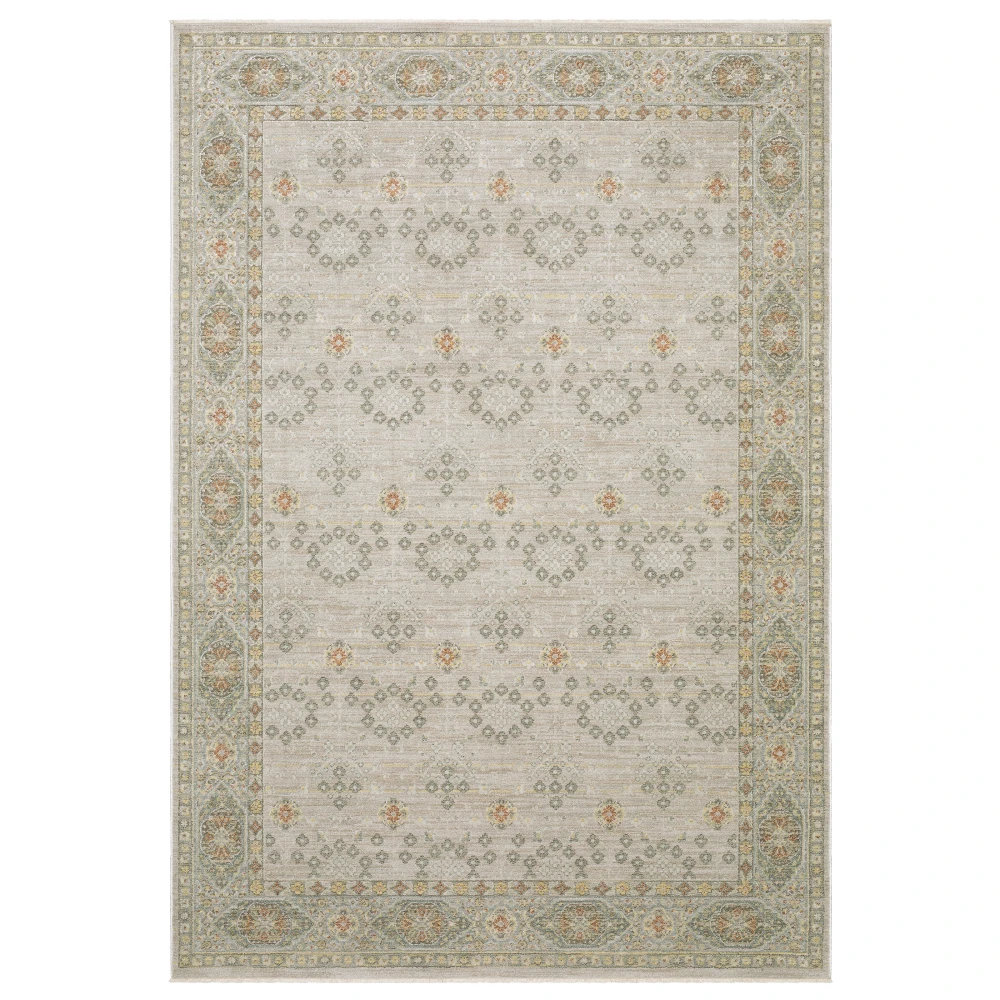 Keaton KEA09 Beige/ Brown Indoor Area Rug - 3'3