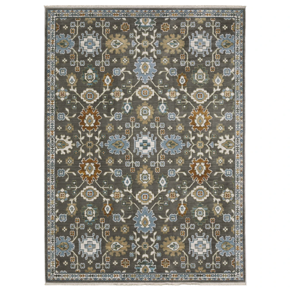 Keira KEI01 Grey/ Multi Indoor Area Rug - 9'10