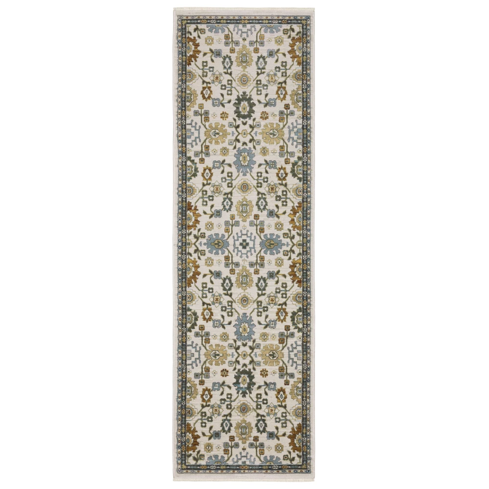 Keira KEI02 Ivory/ Multi Indoor Area Rug - 2'3