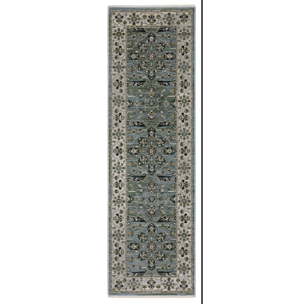 Keira KEI07 Blue/ Green Indoor Area Rug - 2'3
