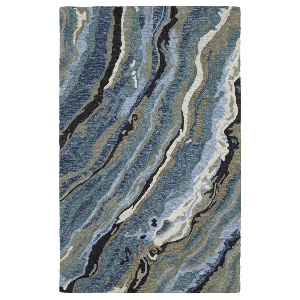 Kipton KIP03 Blue/ Teal Indoor Area Rug - 10' x 13'