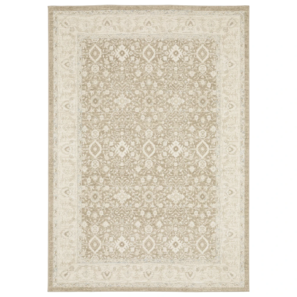 Lauren LRN02 Light Brown/ Beige Indoor Area Rug - 6'7