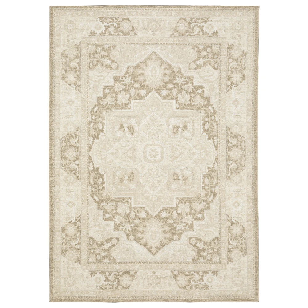 Lauren LRN06 Light Brown/ Beige Indoor Area Rug - 2'2