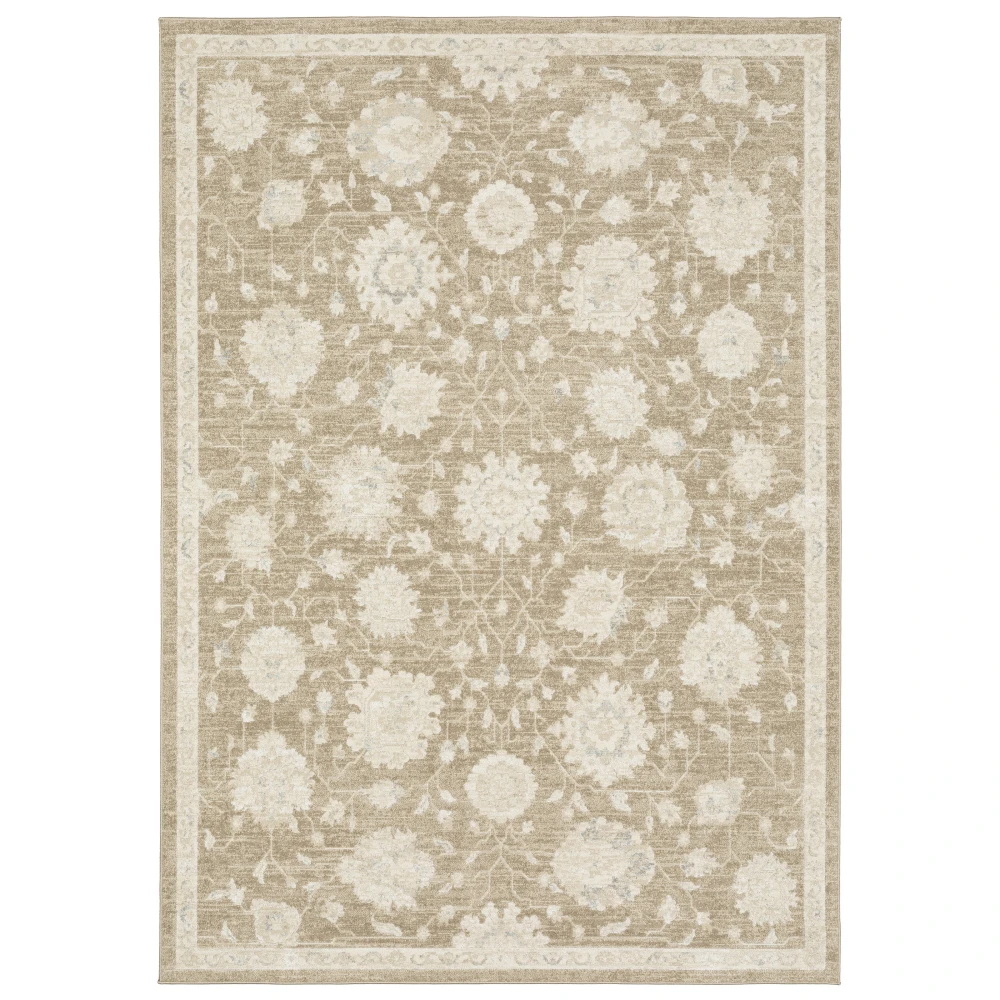 Lauren LRN10 Light Brown/ Beige Indoor Area Rug - 3'3