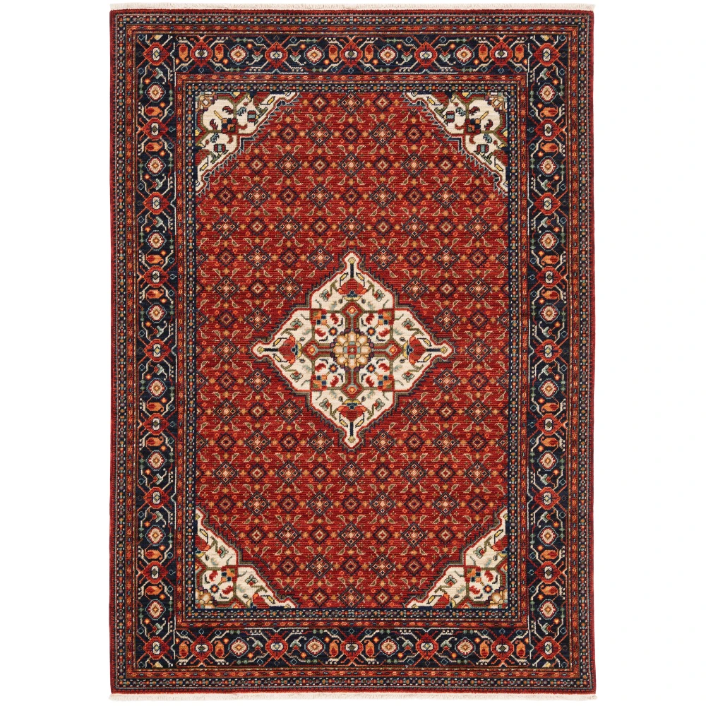 Lilihan 001C6 Red/ Blue Indoor Area Rug - 5'3