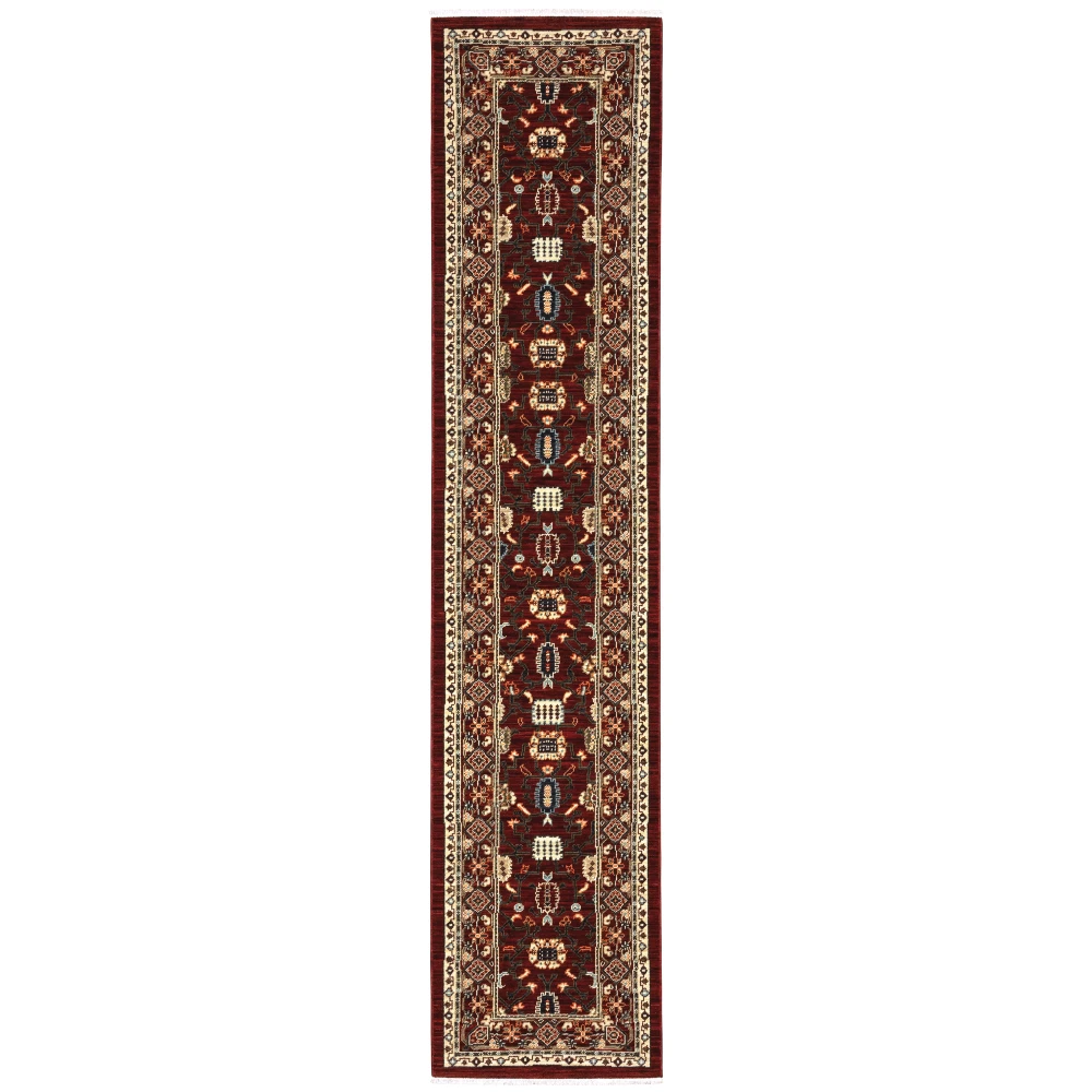 Lilihan 043S6 Red/ Black Indoor Area Rug - 2'6