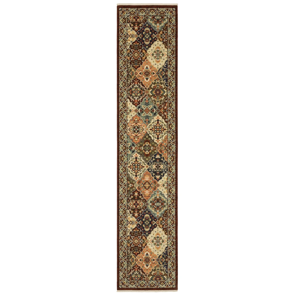 Lilihan 050X6 Red/ Multi Indoor Area Rug - 2'6