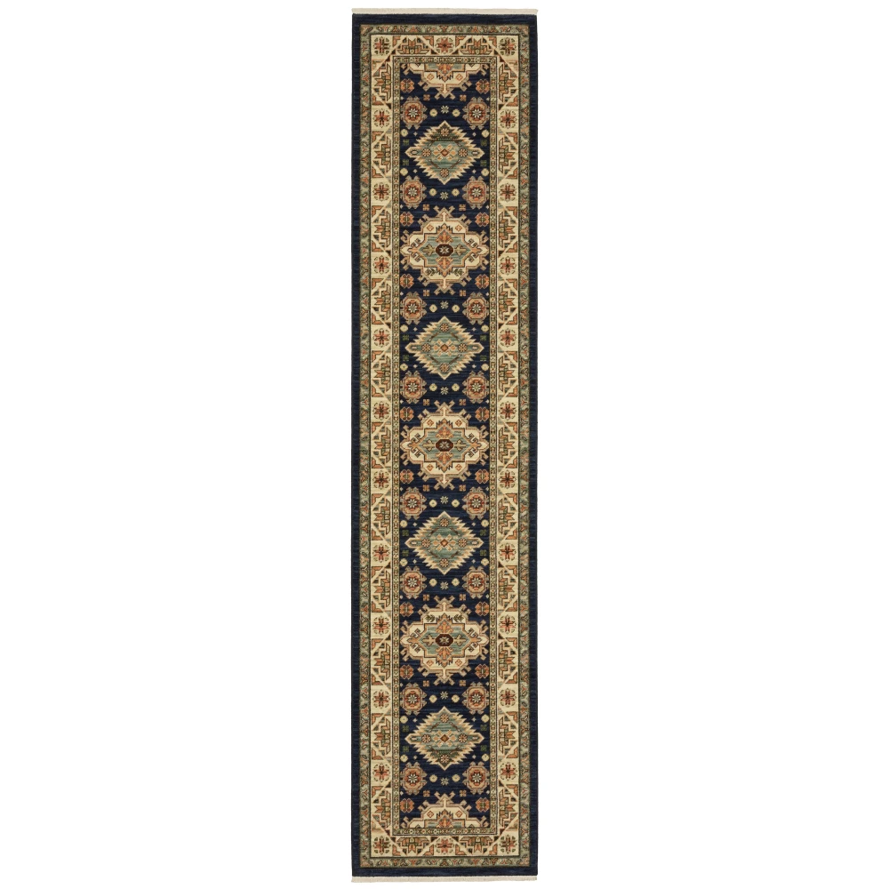 Lilihan 532B6 Navy/ Multi Indoor Area Rug - 2'6