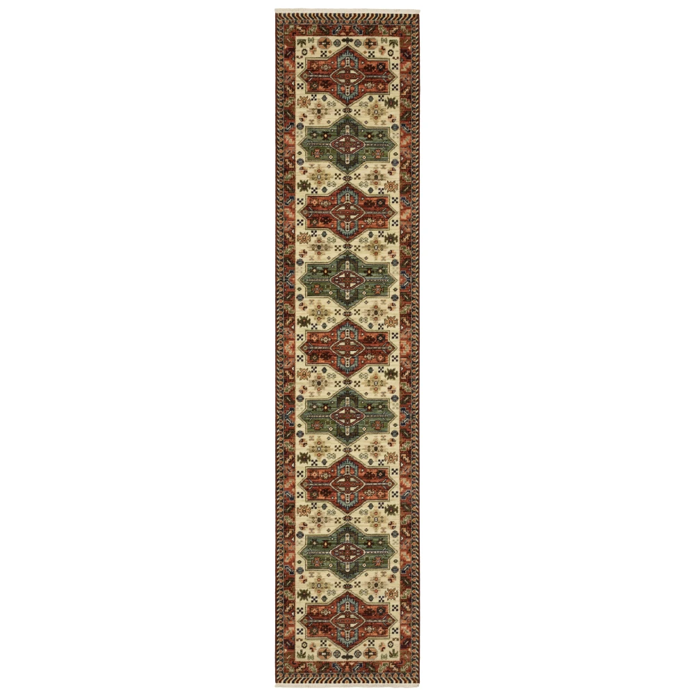 Lilihan 8022R Red/ Multi Indoor Area Rug - 2'6