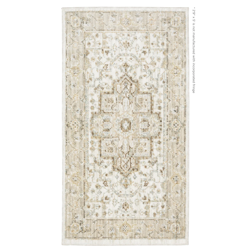 Lola LLA01 Beige/ Gold Indoor Area Rug - 2'9