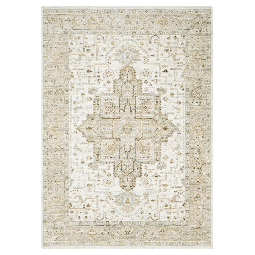 Lola LLA01 Beige/ Gold Indoor Area Rug - 7'10