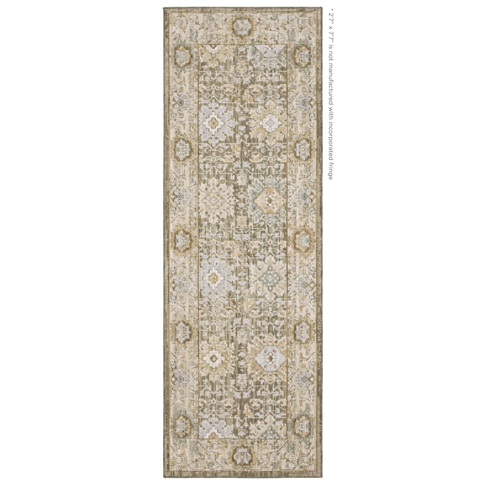 Lola LLA03 Brown/ Pale Blue Indoor Area Rug - 2'7