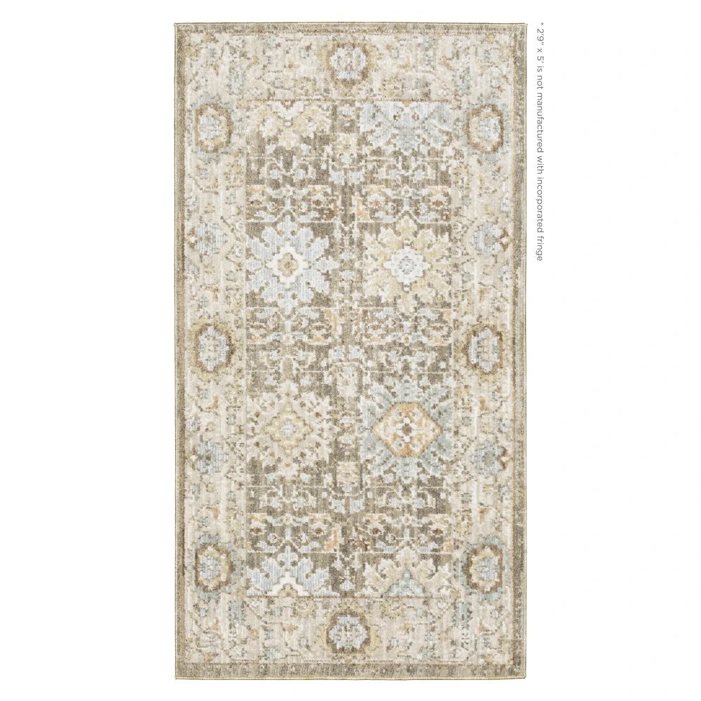 Lola LLA03 Brown/ Pale Blue Indoor Area Rug - 2'9