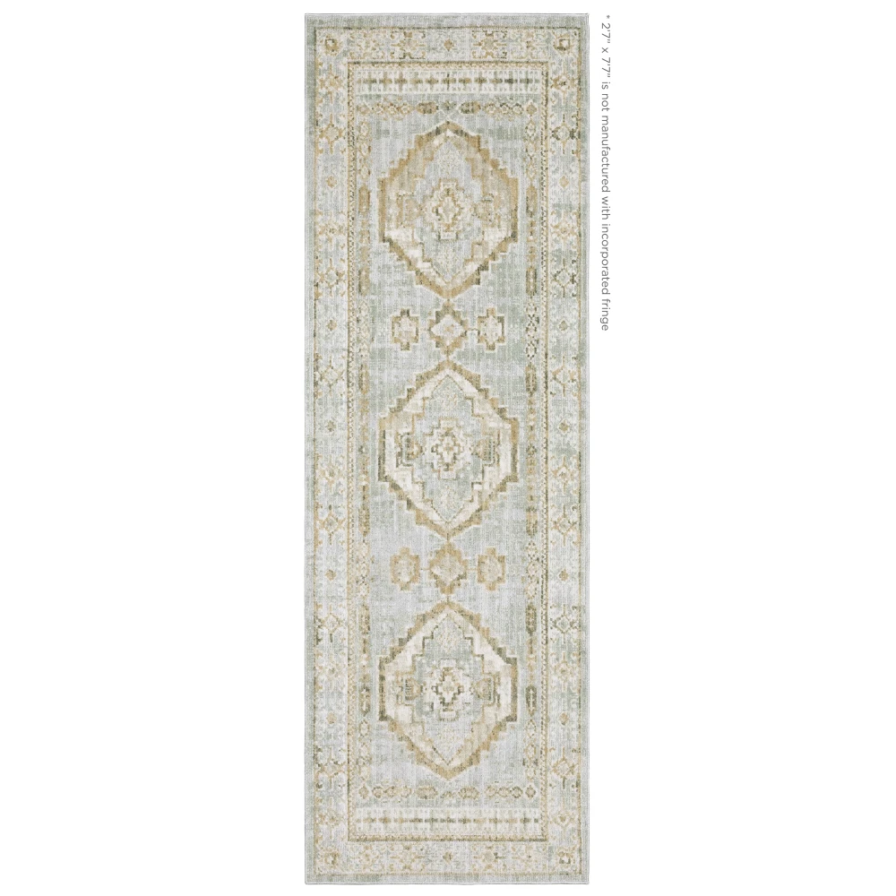 Lola LLA04 Blue/ Beige Indoor Area Rug - 2'7