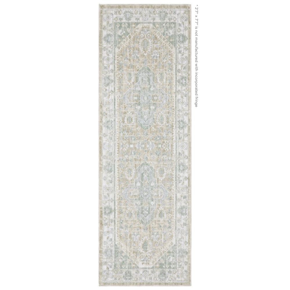 Lola LLA06 Pale Blue/ Taupe Indoor Area Rug - 2'7