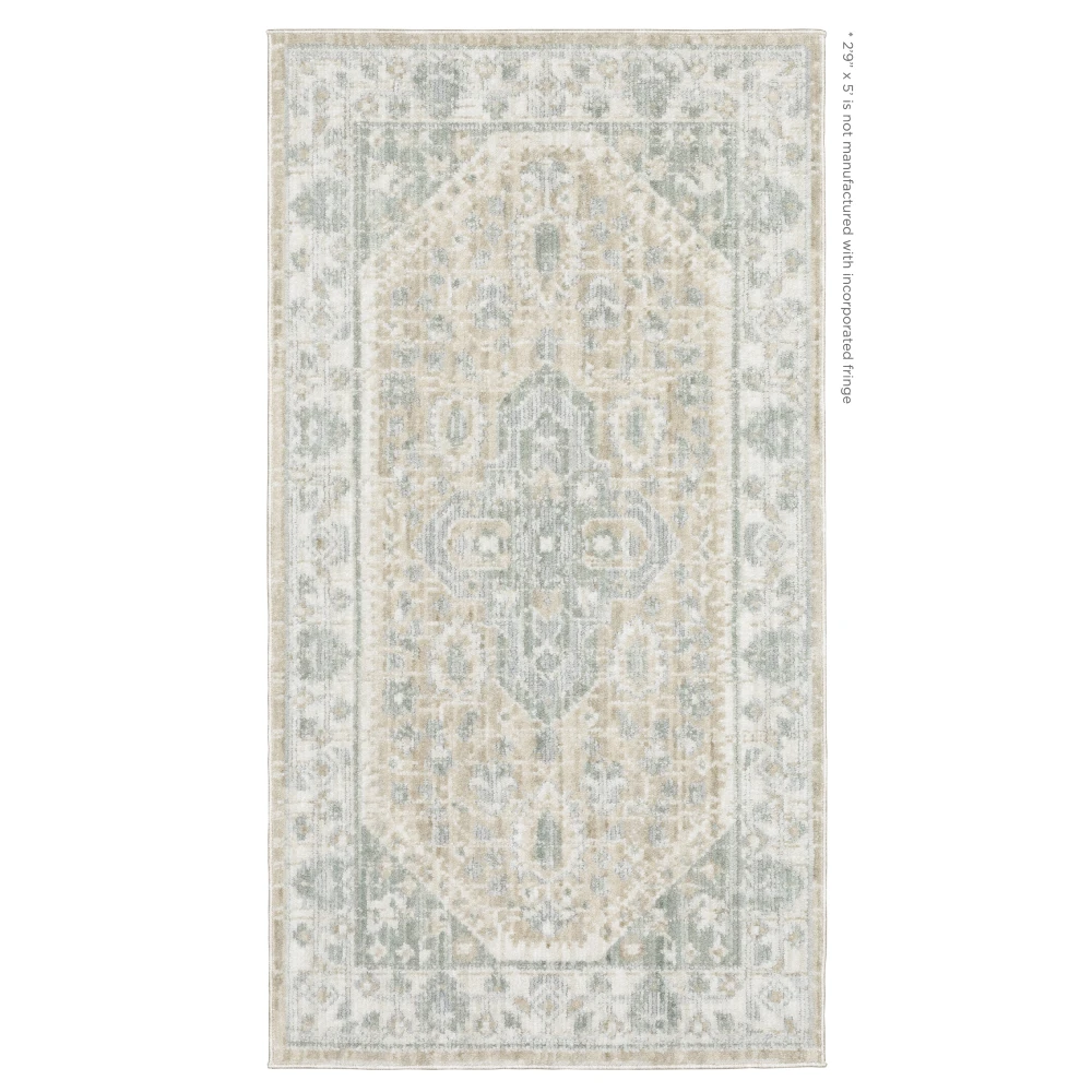 Lola LLA06 Pale Blue/ Taupe Indoor Area Rug - 2'9