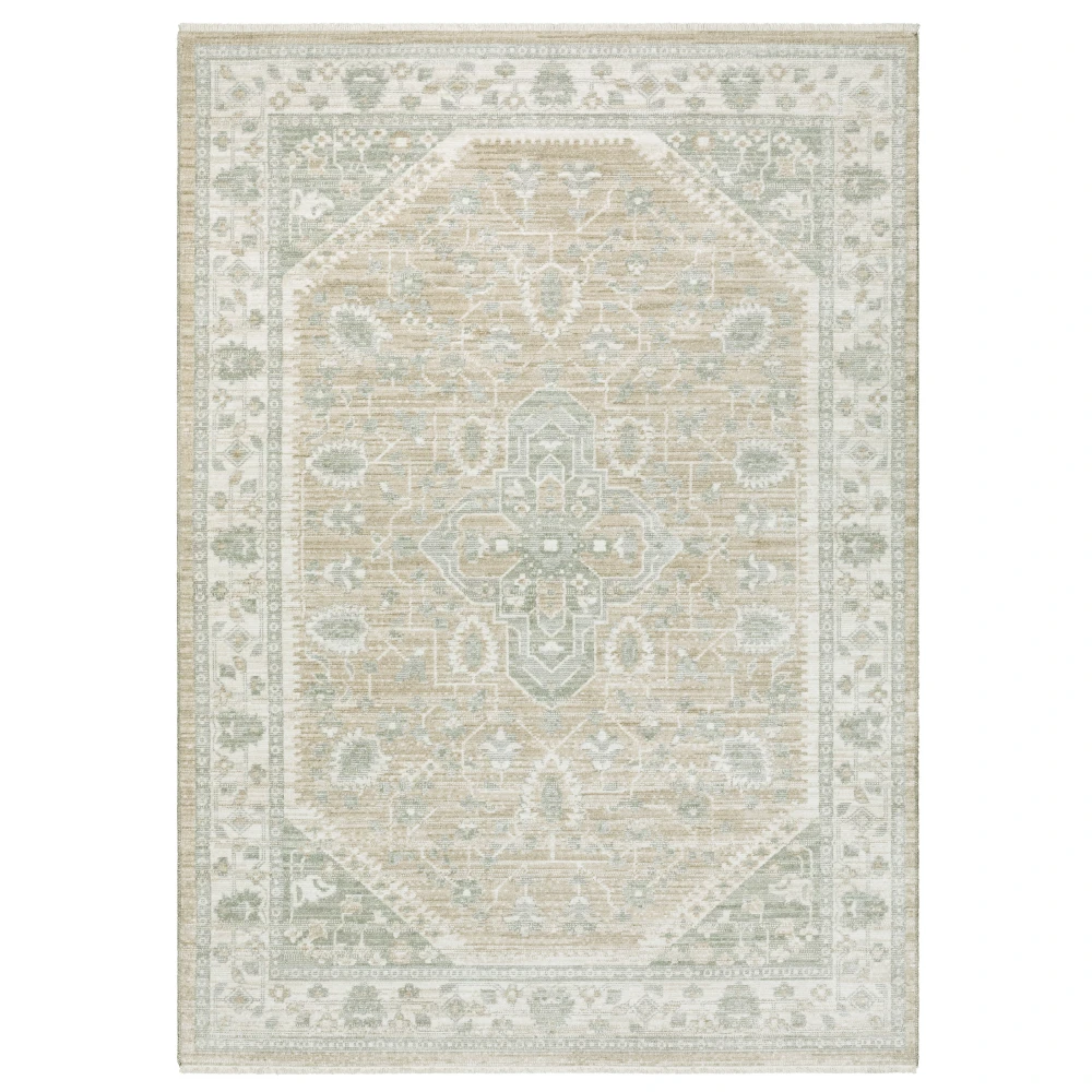 Lola LLA06 Pale Blue/ Taupe Indoor Area Rug - 7'10