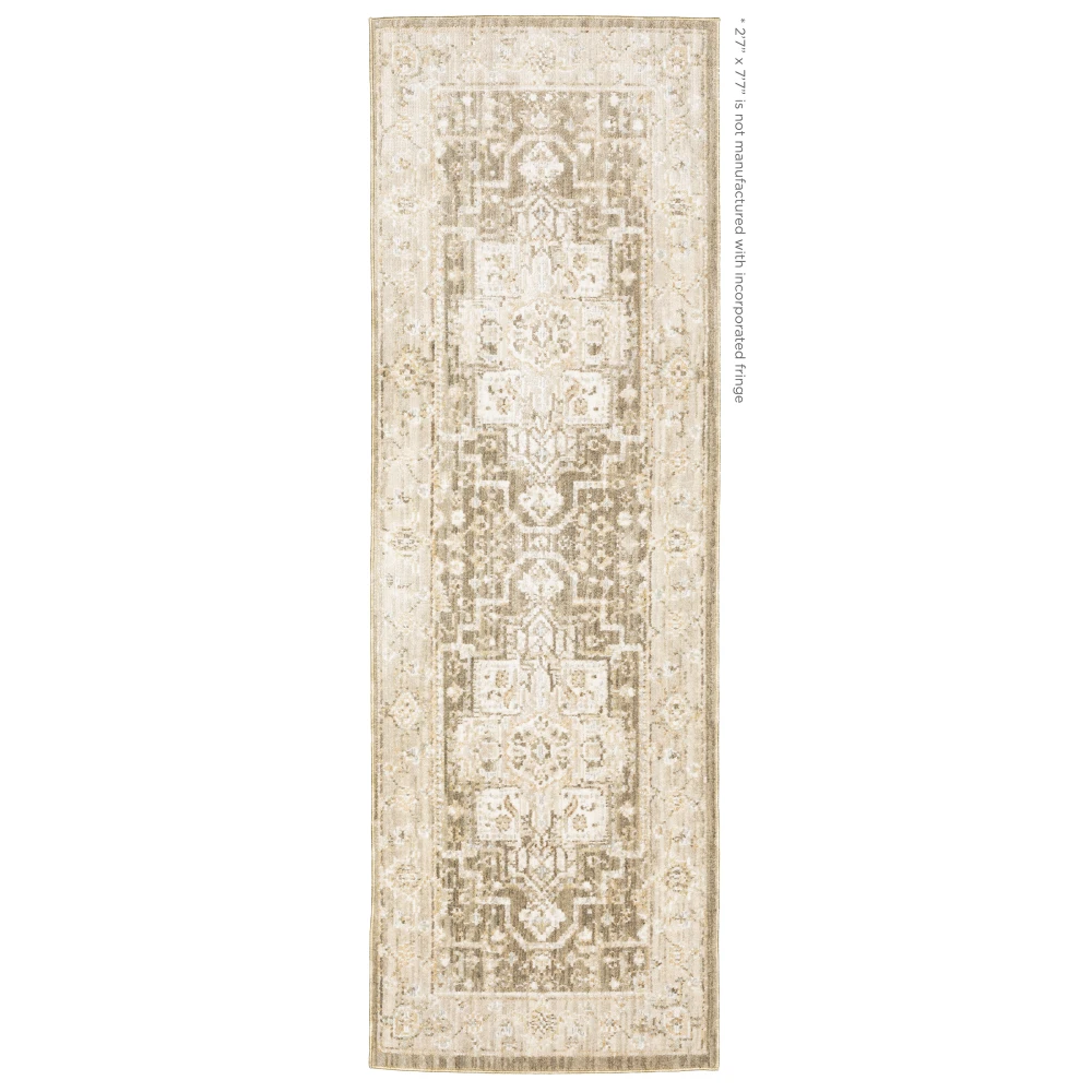 Lola LLA07 Brown/ Beige Indoor Area Rug - 2'7