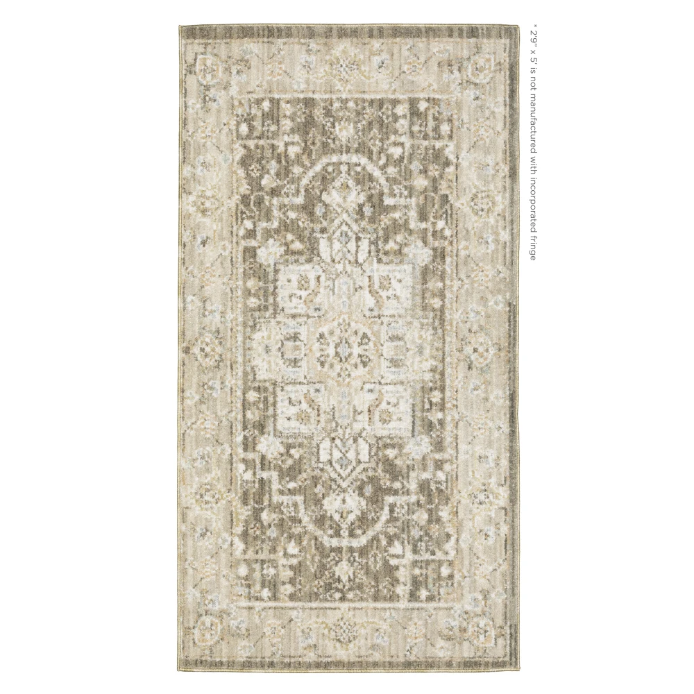 Lola LLA07 Brown/ Beige Indoor Area Rug - 2'9
