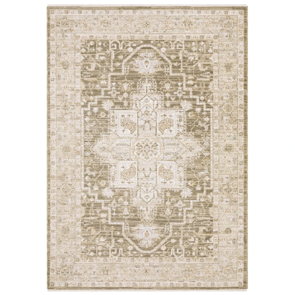 Lola LLA07 Brown/ Beige Indoor Area Rug - 6'7