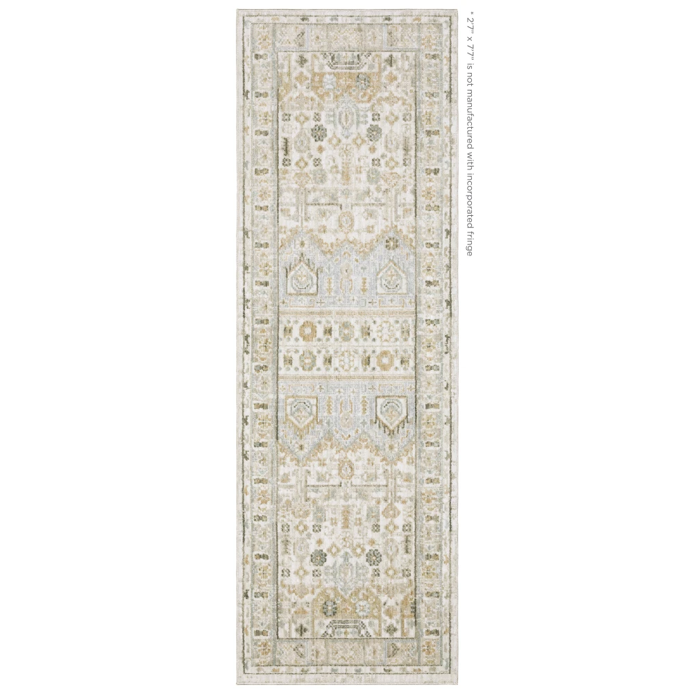 Lola LLA08 Pale Blue/ Beige Indoor Area Rug - 2'7