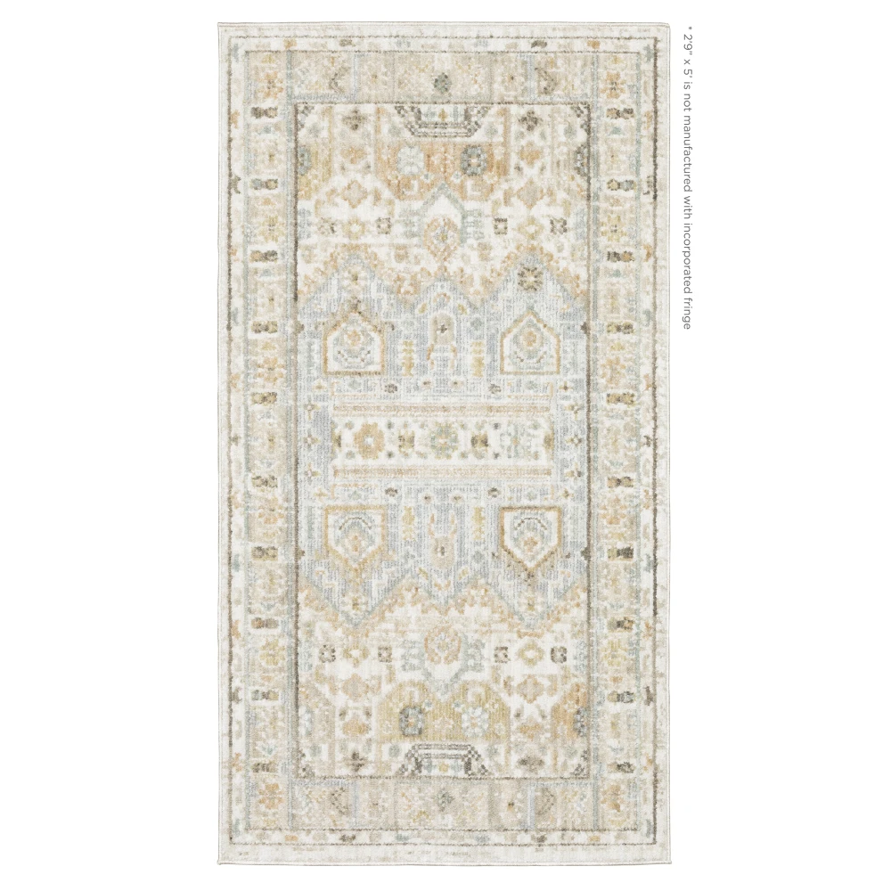 Lola LLA08 Pale Blue/ Beige Indoor Area Rug - 2'9