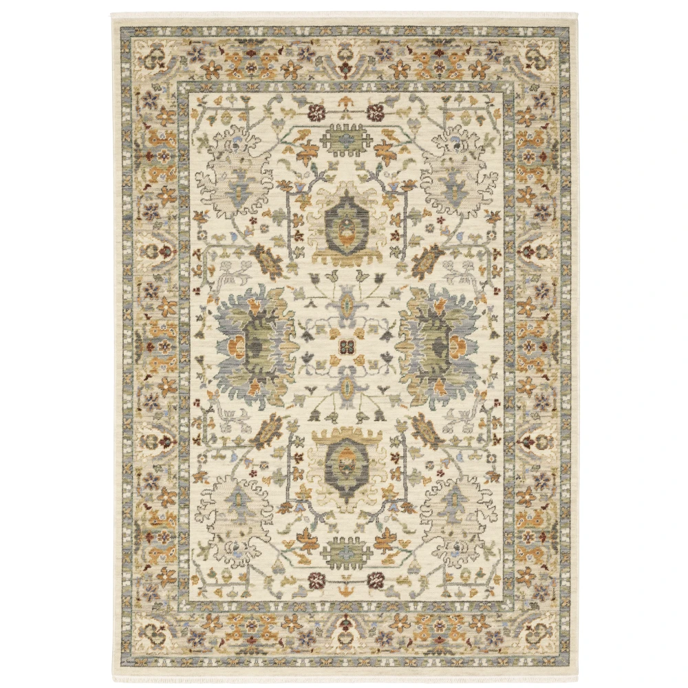 Lucca 2063Y Ivory/ Multi Indoor Area Rug - 7'10