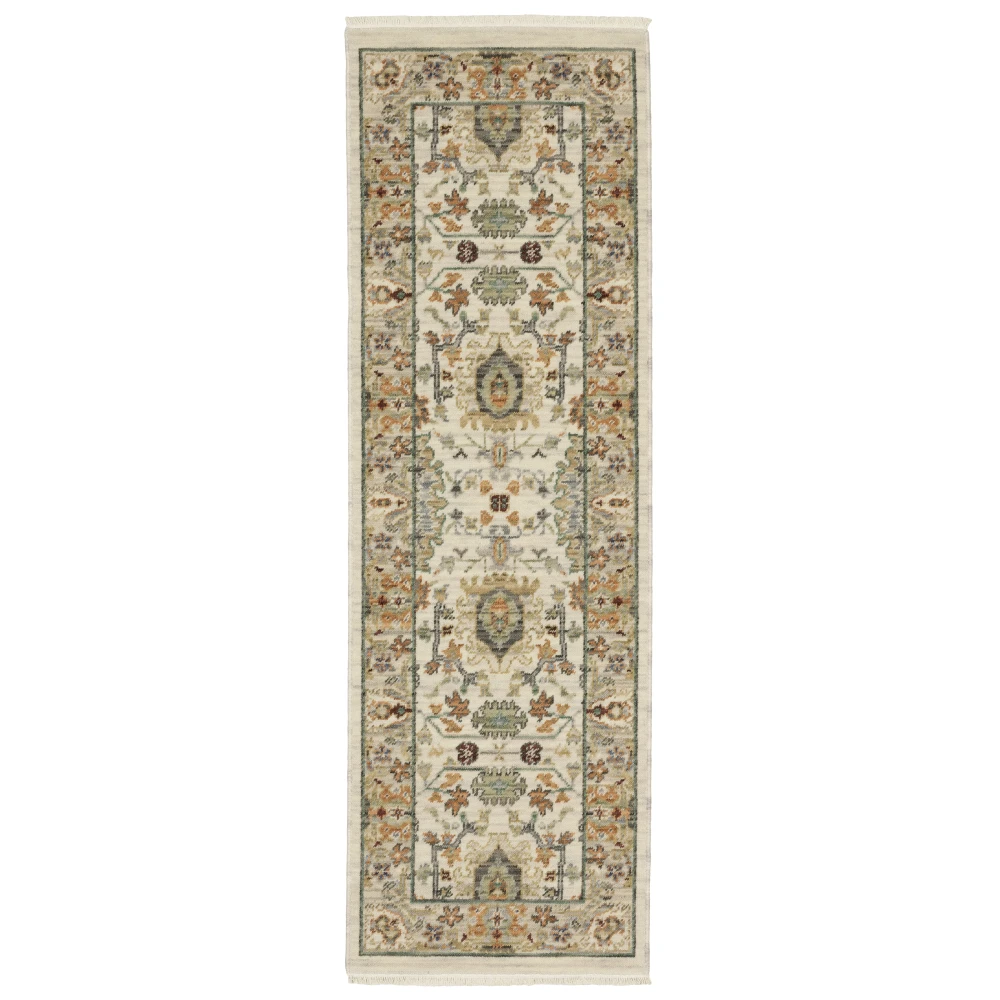Lucca 2063Y Ivory/ Multi Indoor Area Rug - 2' x 6'