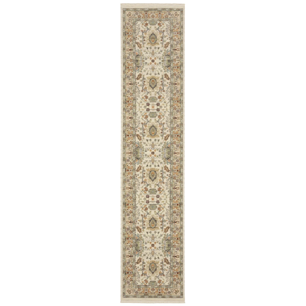 Lucca 2063Y Ivory/ Multi Indoor Area Rug - 2'6