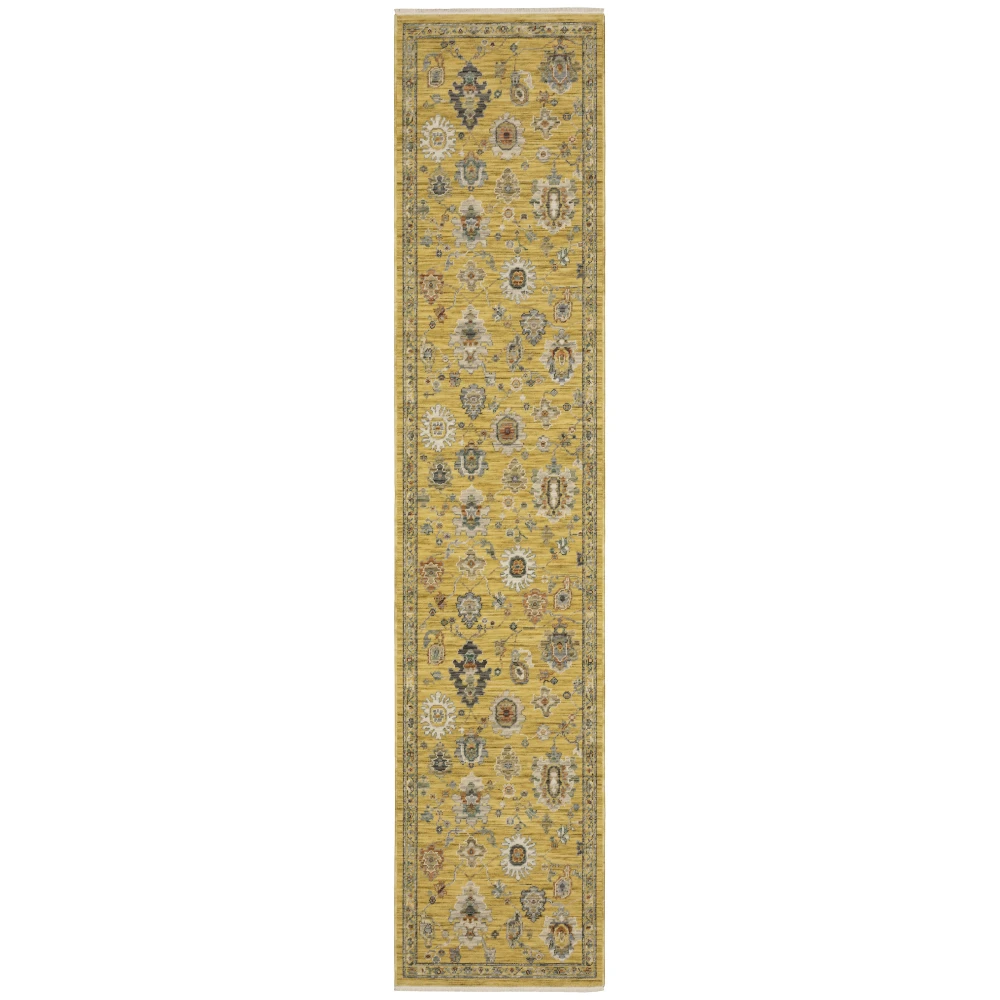 Lucca 2863G Yellow/ Multi Indoor Area Rug - 2'6