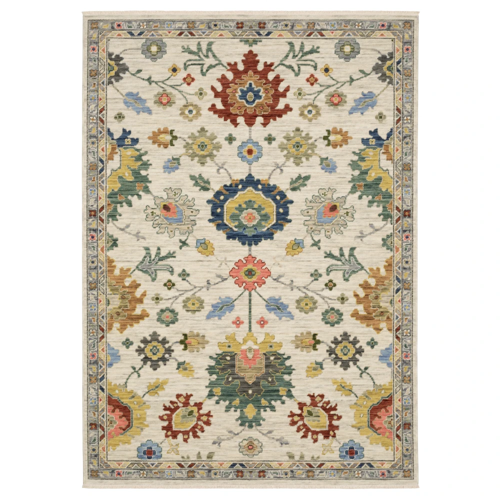 Lucca 2888L Ivory/ Multi Indoor Area Rug - 7'10