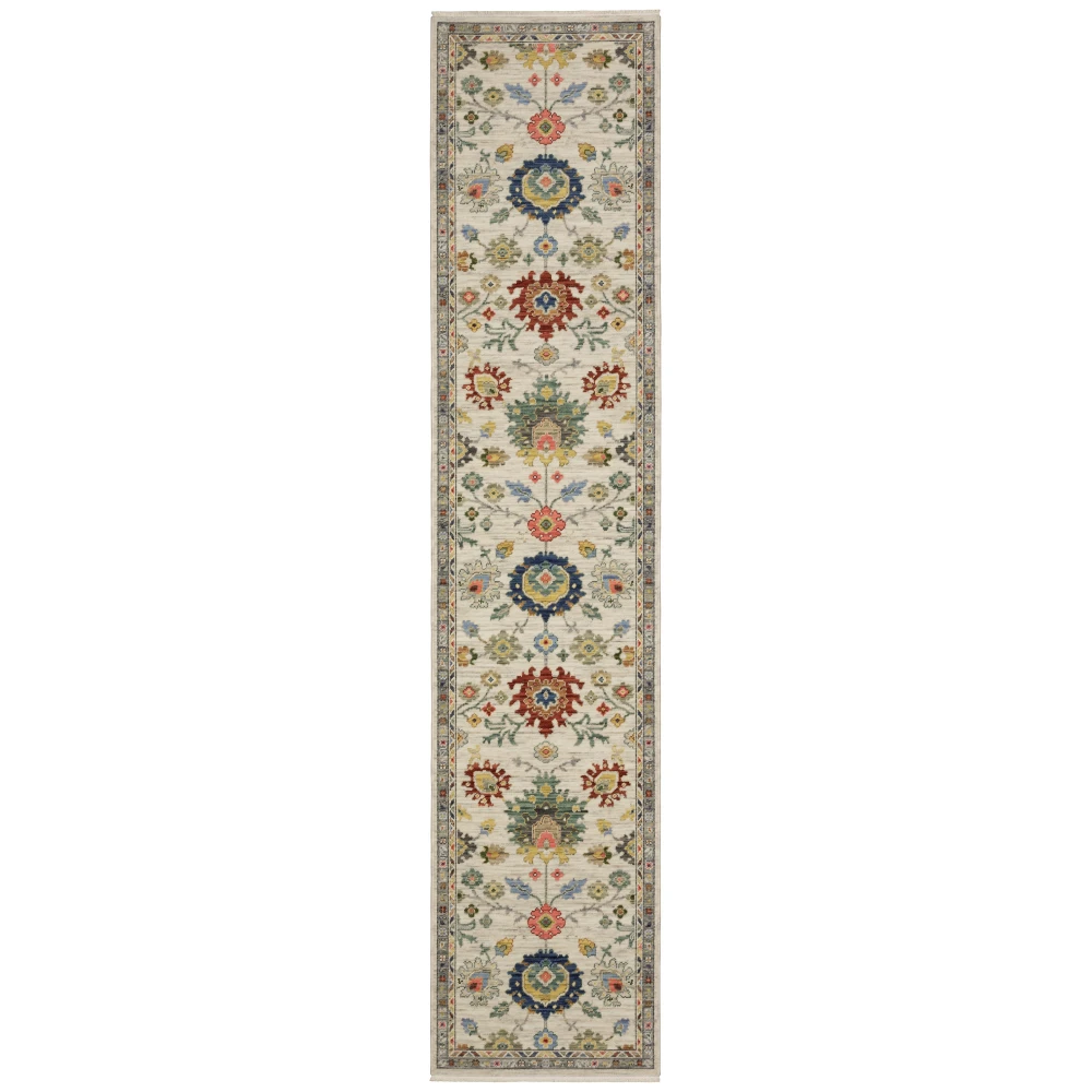 Lucca 2888L Ivory/ Multi Indoor Area Rug - 2'6