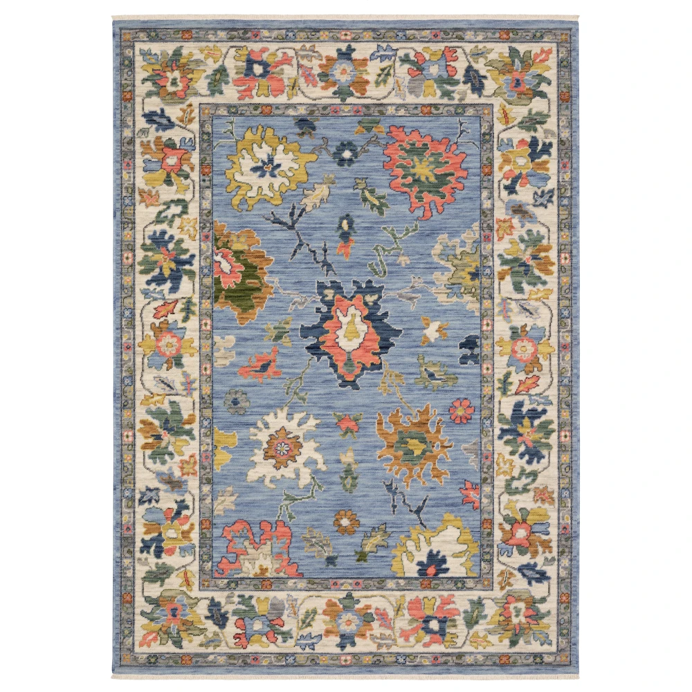 Lucca 2889A Blue/ Multi Indoor Area Rug - 9'10