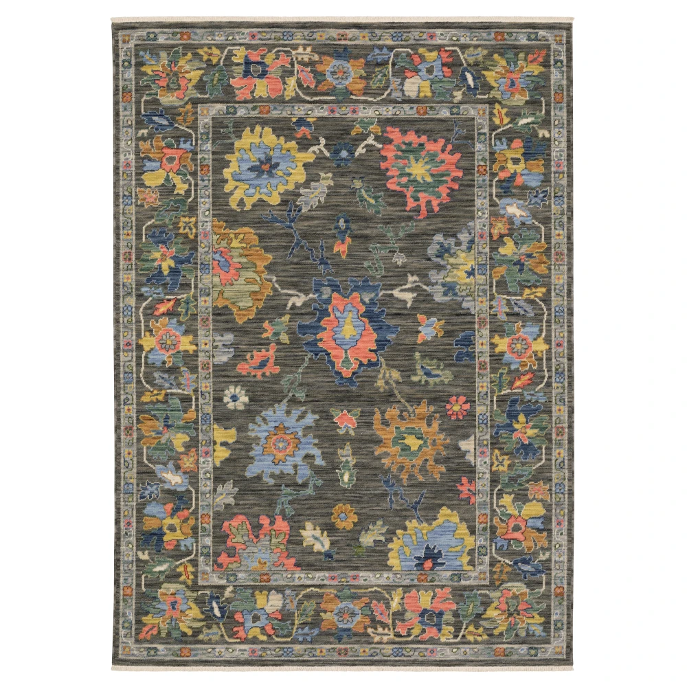Lucca 2889E Grey/ Multi Indoor Area Rug - 6'7