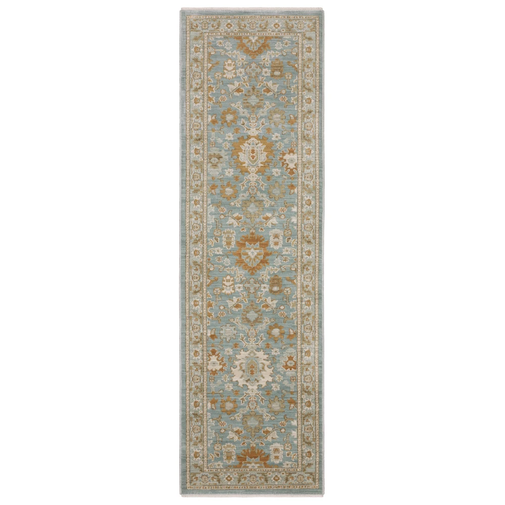 Maeve MAE02 Teal/ Rust Indoor Area Rug - 2'3