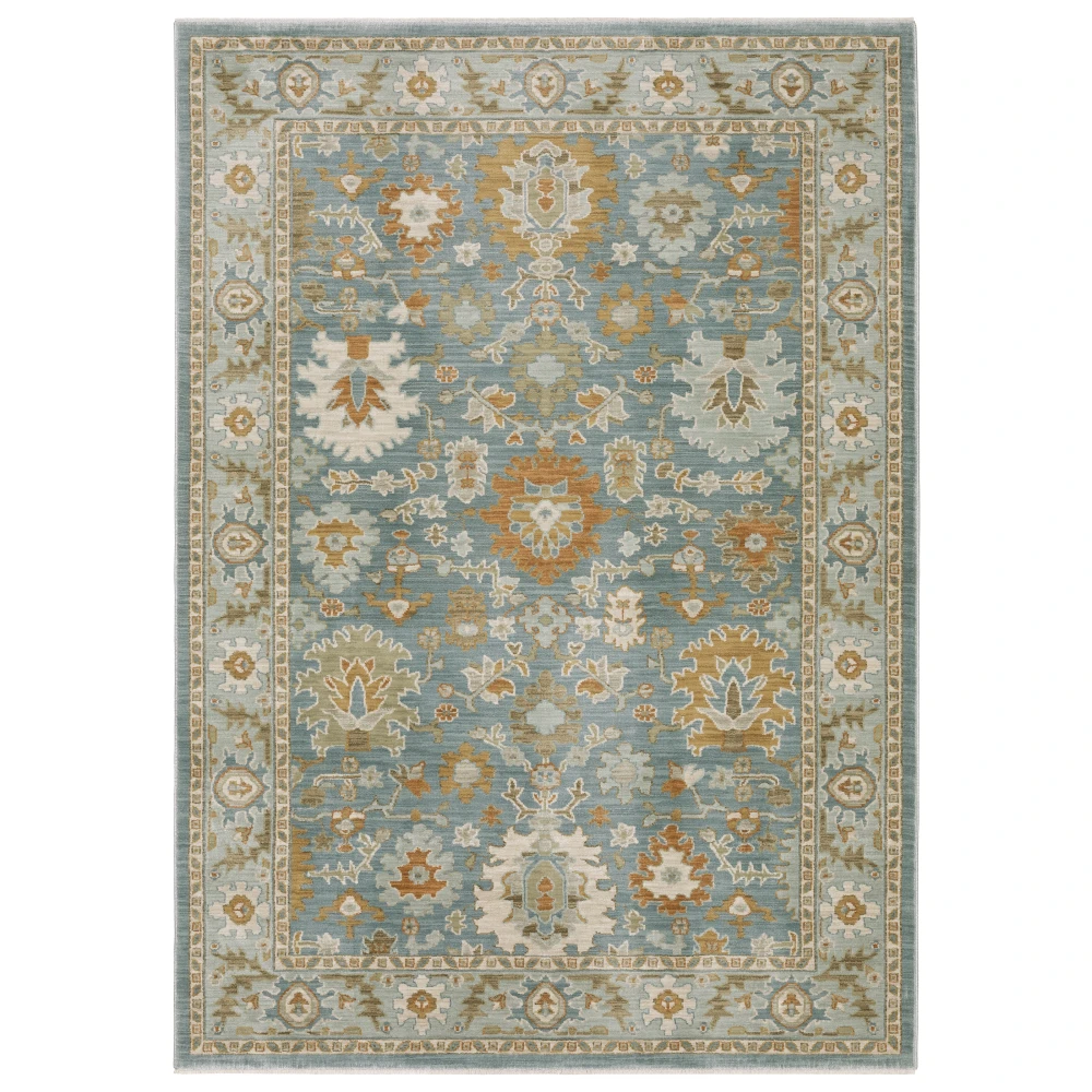 Maeve MAE02 Teal/ Rust Indoor Area Rug - 5'3
